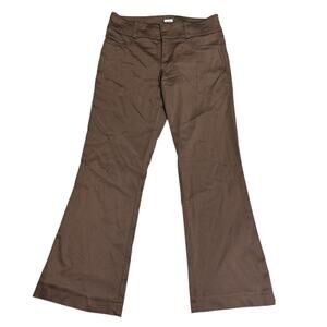 Vintage Cache Womens 6 Y2K Bronze Metallic Satin Brown Bootcut Pants Low Rise